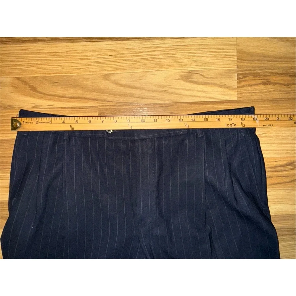 Brooks Brothers  346 Stretch Suit Men 42S Black Pinstripe  Wool Pants Size 40/29